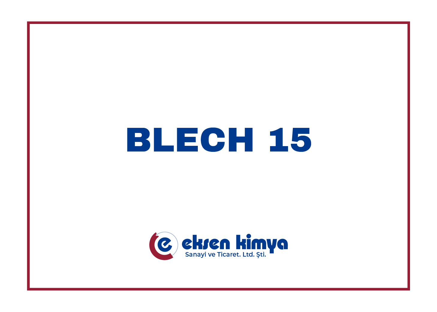 BLECH 15 Siyah Oksidasyon
